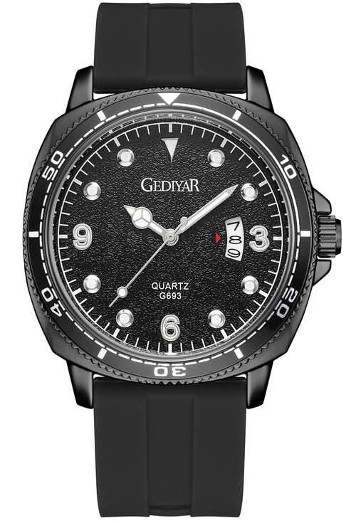 AIYISHI Reloj de Pulsera de Lujo para Hombres Impermeable con Calendario de Fecha Reloj de Vestir Clásico de Cuarzo Analógico para Hombres relojes para Hombres Trabajo (G693black)